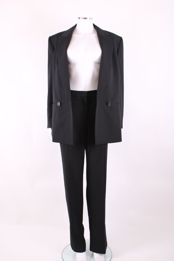 Alexander McQueen Double Breasted Blazer Suit Black IT42