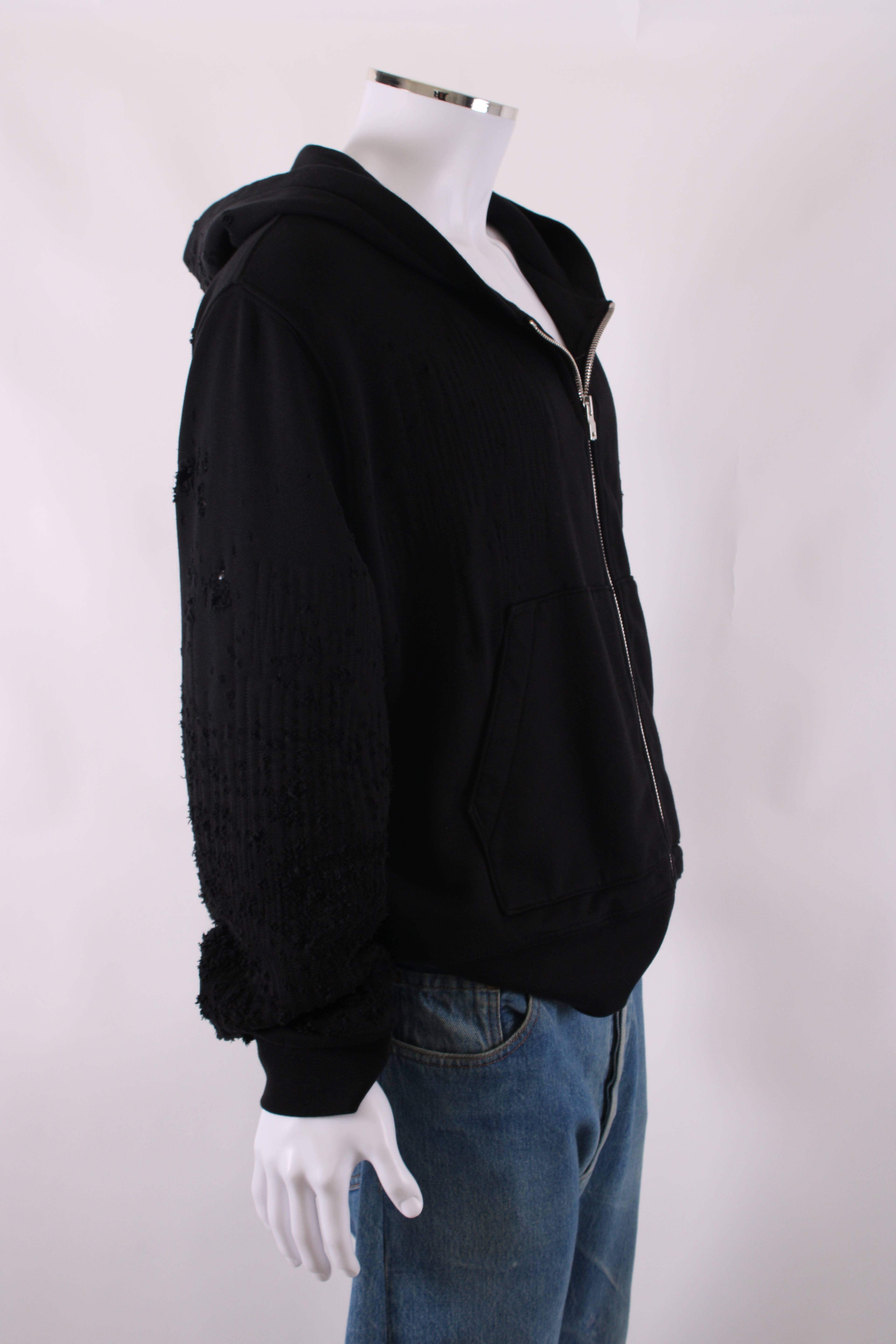 Amiri distressed zip up hoodie Black 34