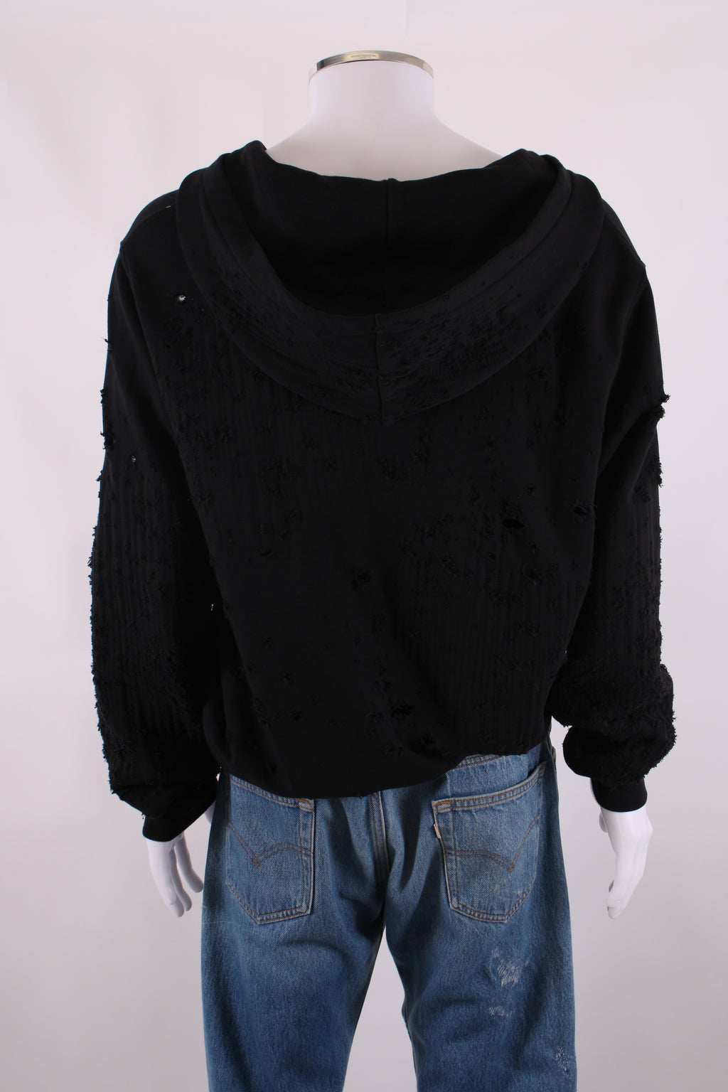 Amiri distressed zip up hoodie Black 34