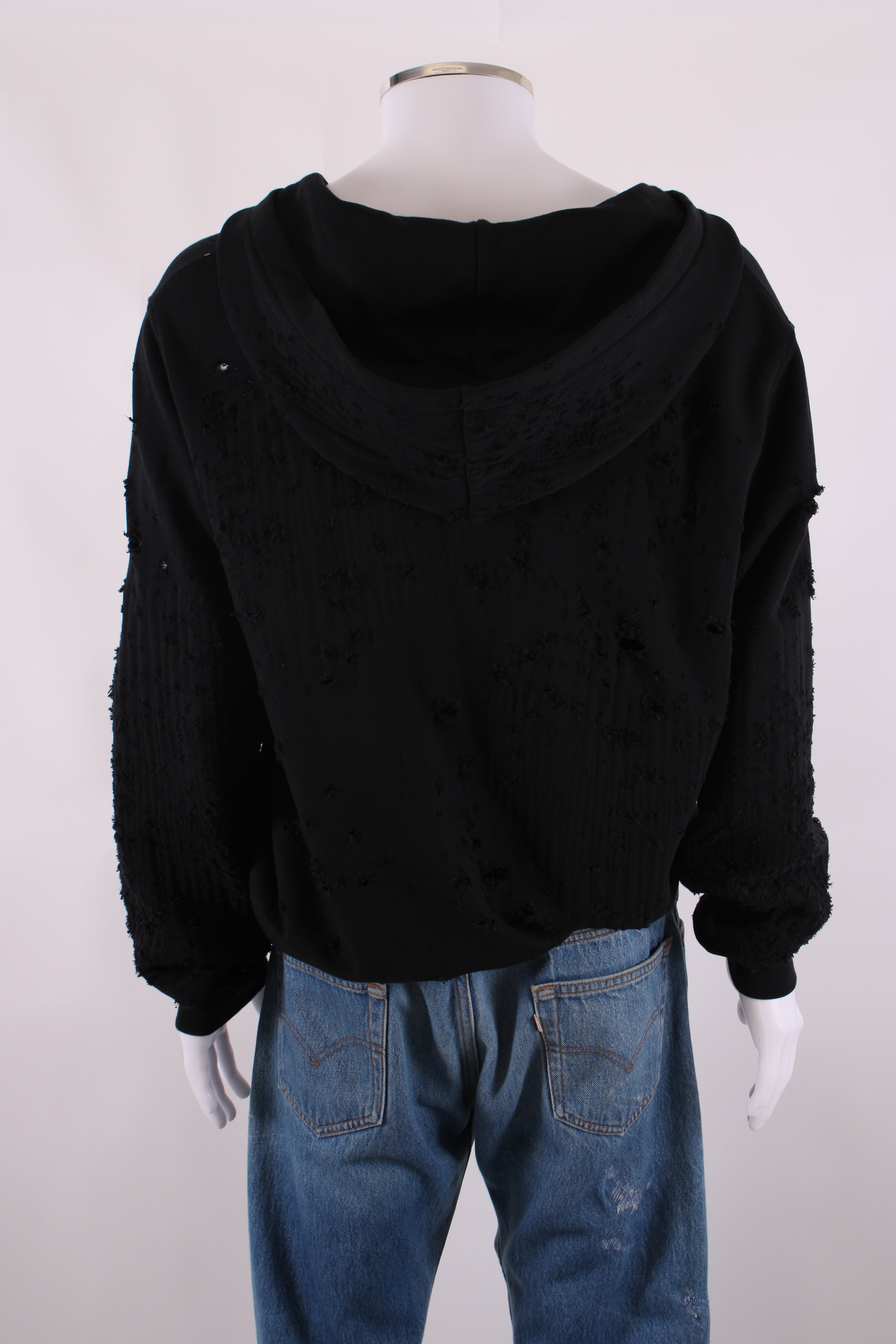 Amiri distressed zip up hoodie Black 34