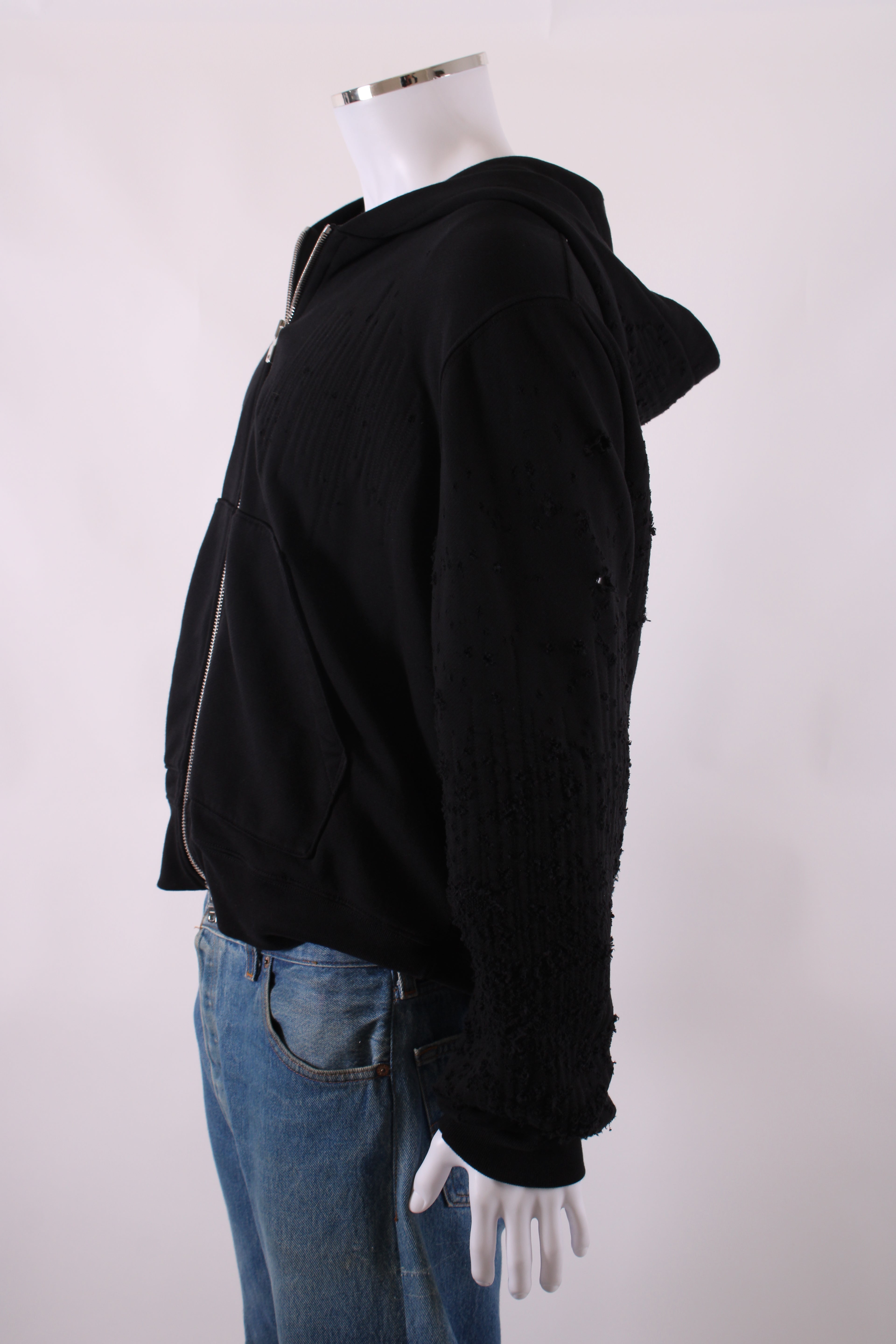 Amiri distressed zip up hoodie Black 34