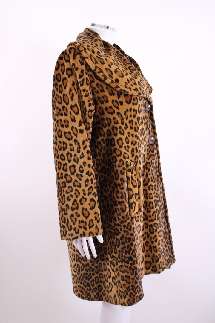 La Maison de la Fausse Fourrure Paris Coat Leopard Print S