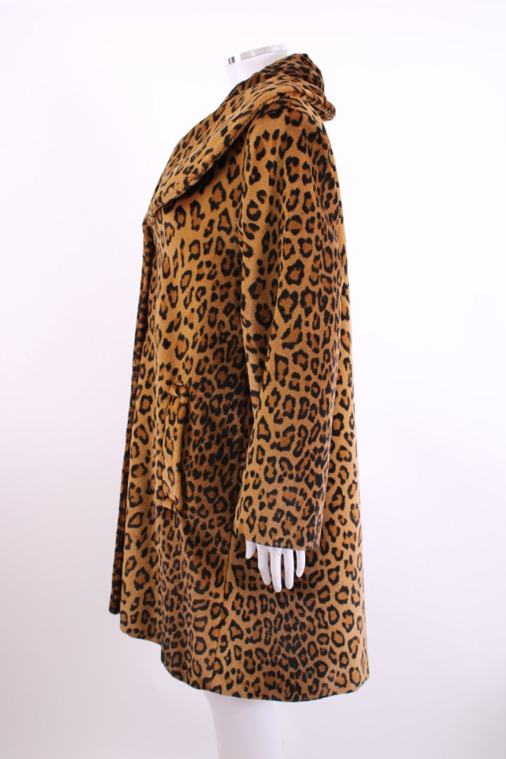 La Maison de la Fausse Fourrure Paris Coat Leopard Print S