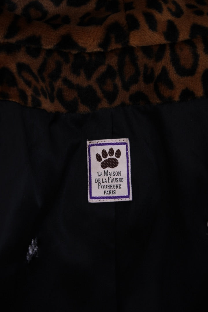 La Maison de la Fausse Fourrure Paris Coat Leopard Print S