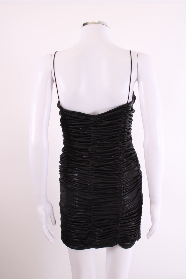 Rotate Birger Christensen S/S Ruched Mini Dress Black 12