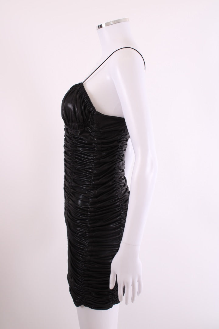 Rotate Birger Christensen S/S Ruched Mini Dress Black 12