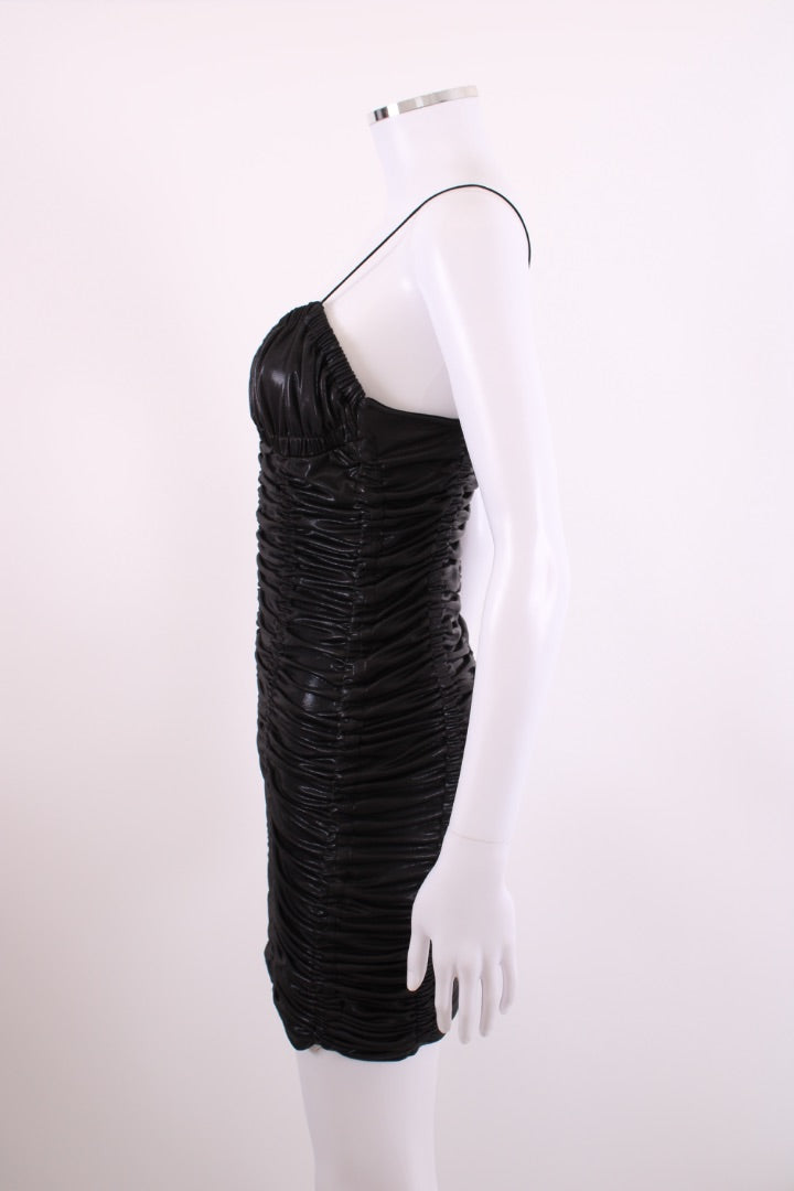 Rotate Birger Christensen S/S Ruched Mini Dress Black 12