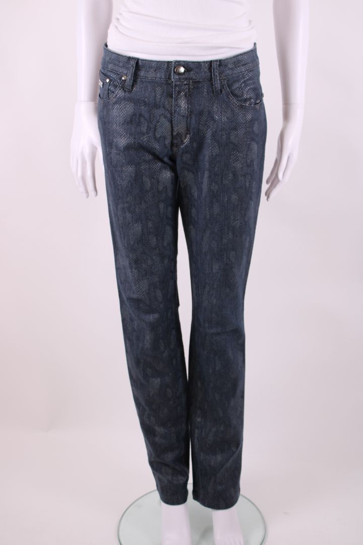 Blumarine Snake Print Jeans Denim 10