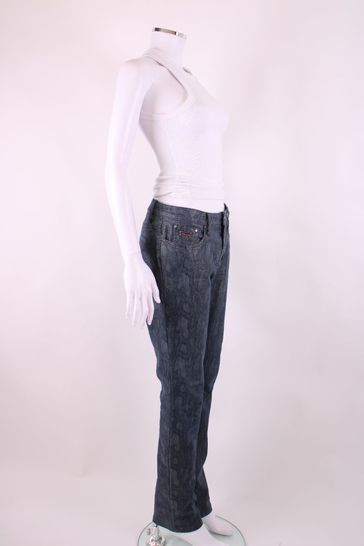 Blumarine Snake Print Jeans Denim 10