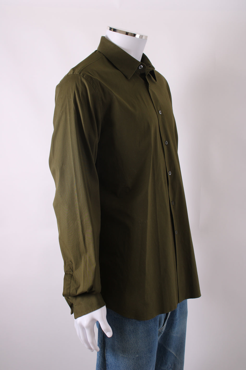 Prada Poplin Shirt Khaki 43