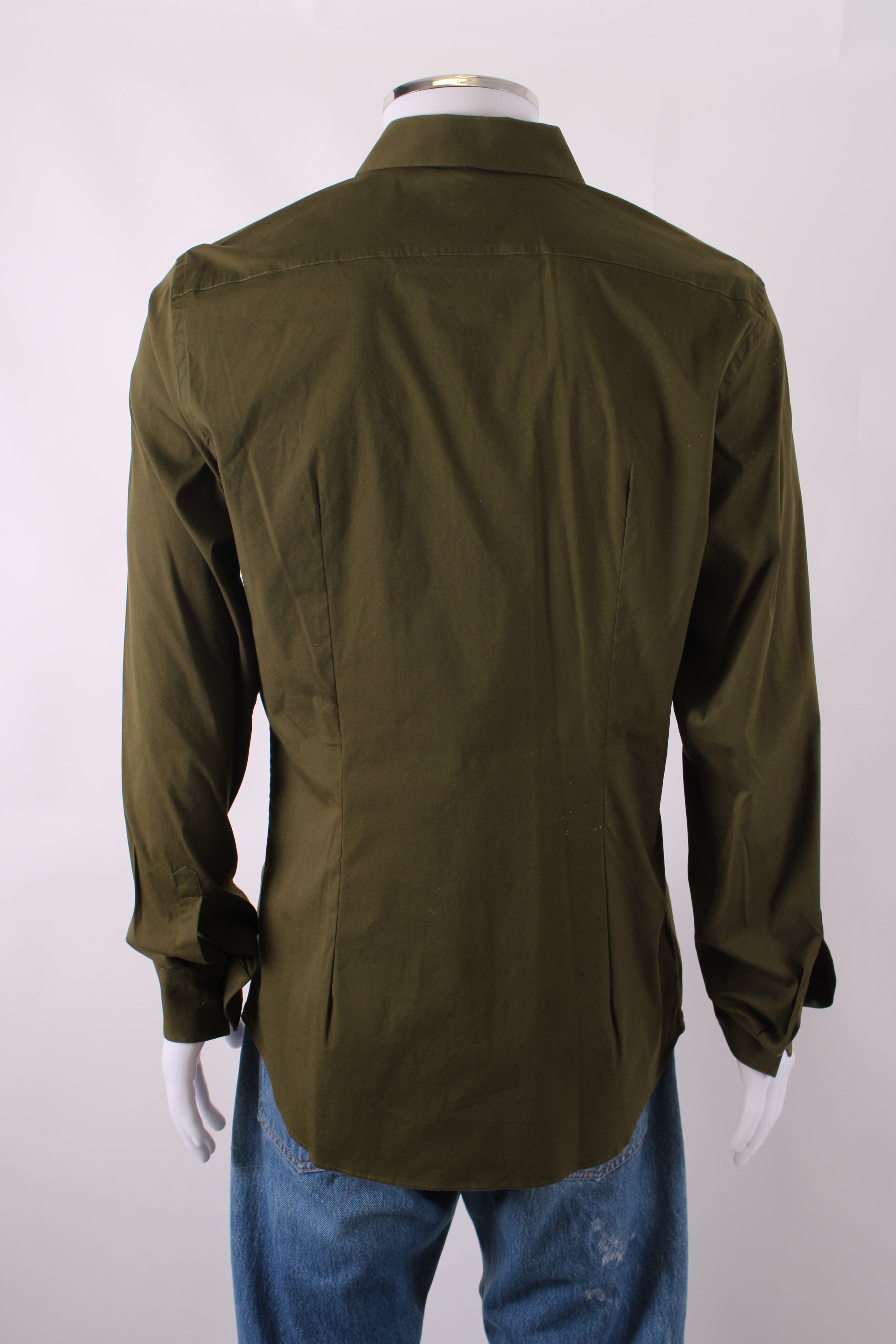 Prada Poplin Shirt Khaki 43