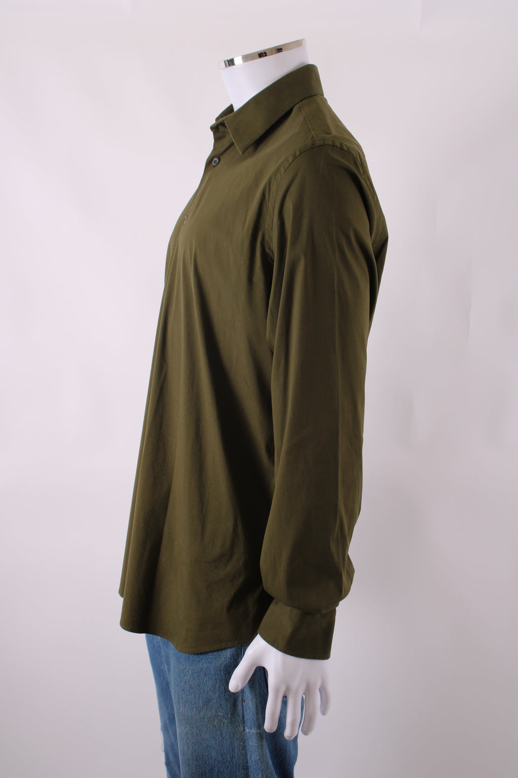 Prada Poplin Shirt Khaki 43