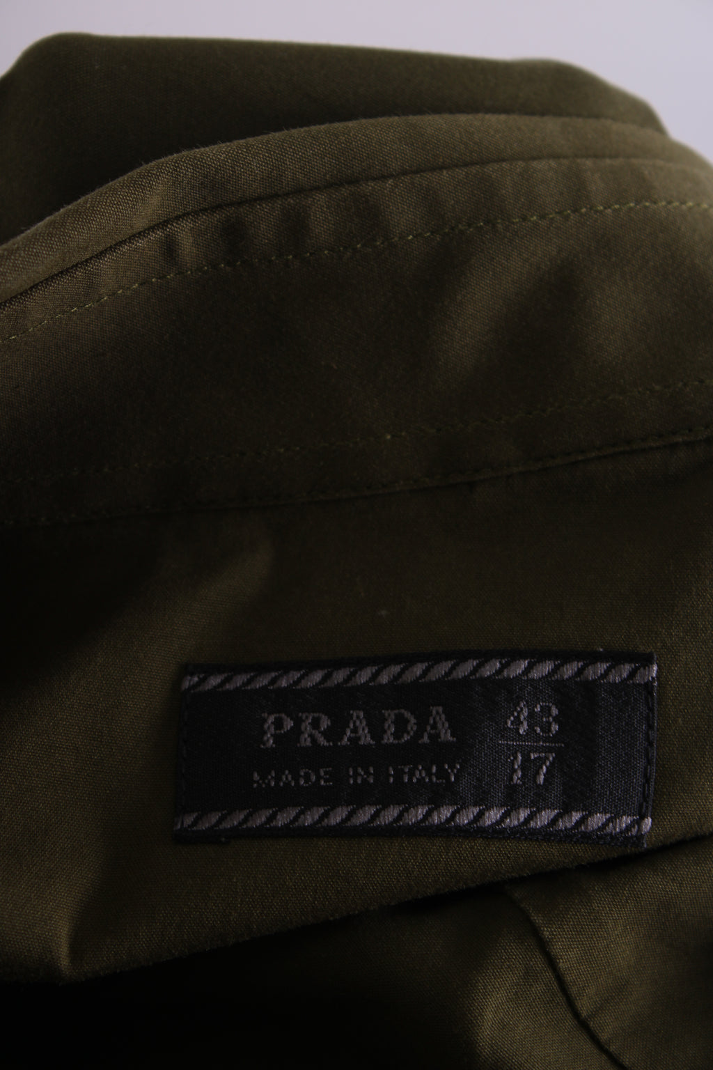 Prada Poplin Shirt Khaki 43