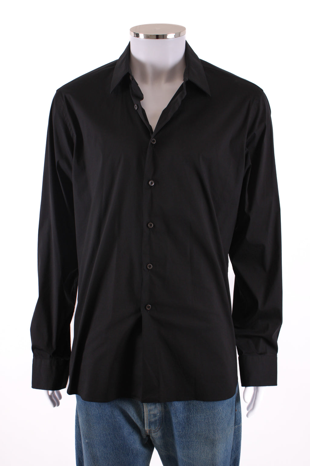 Prada Poplin Shirt Black 43