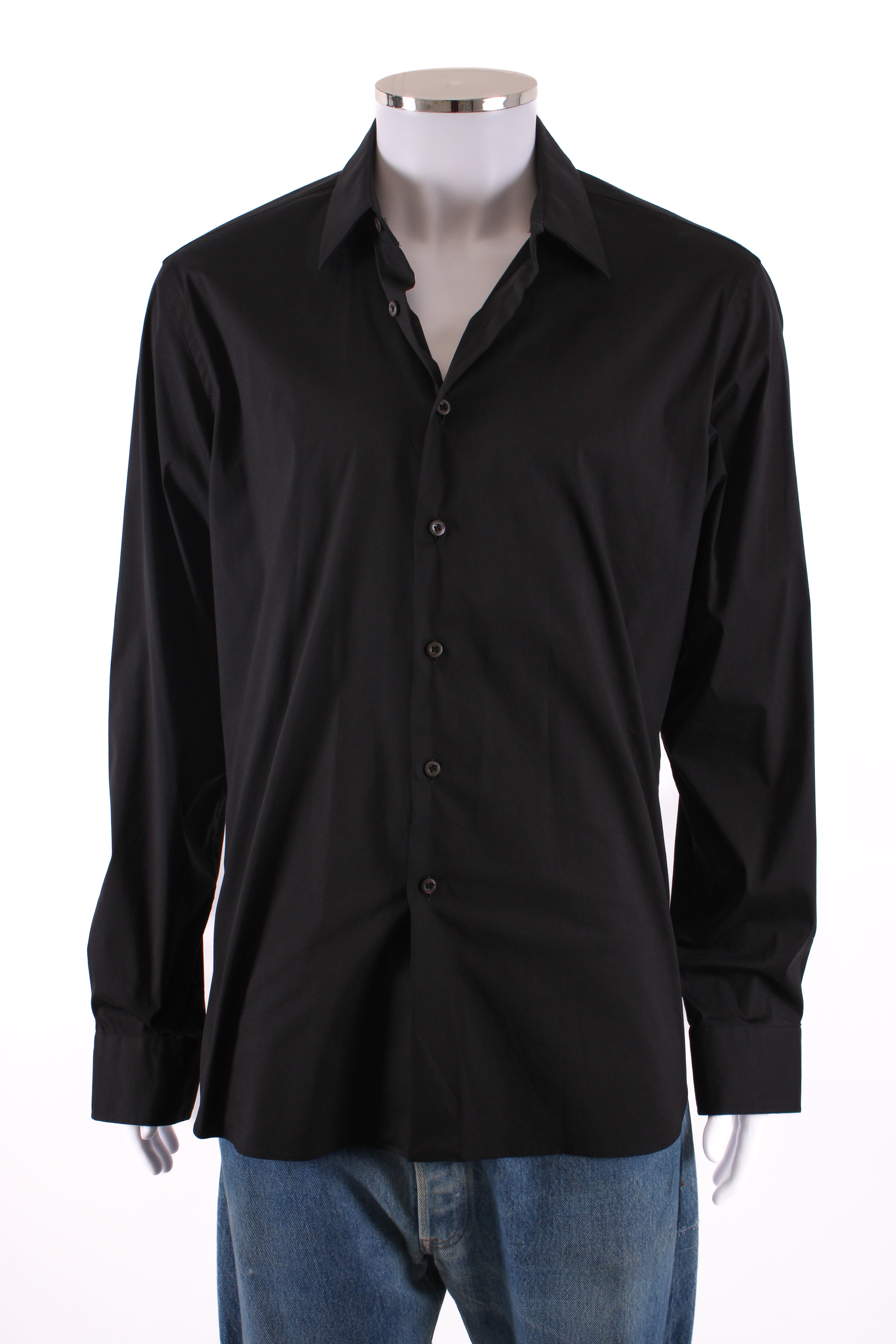 Prada Poplin Shirt Black 43