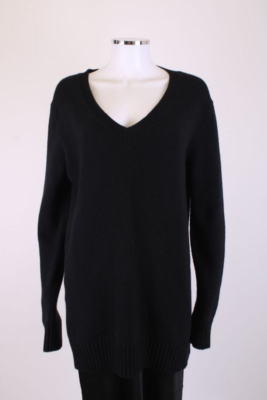 Prada V Neck Jumper Black M