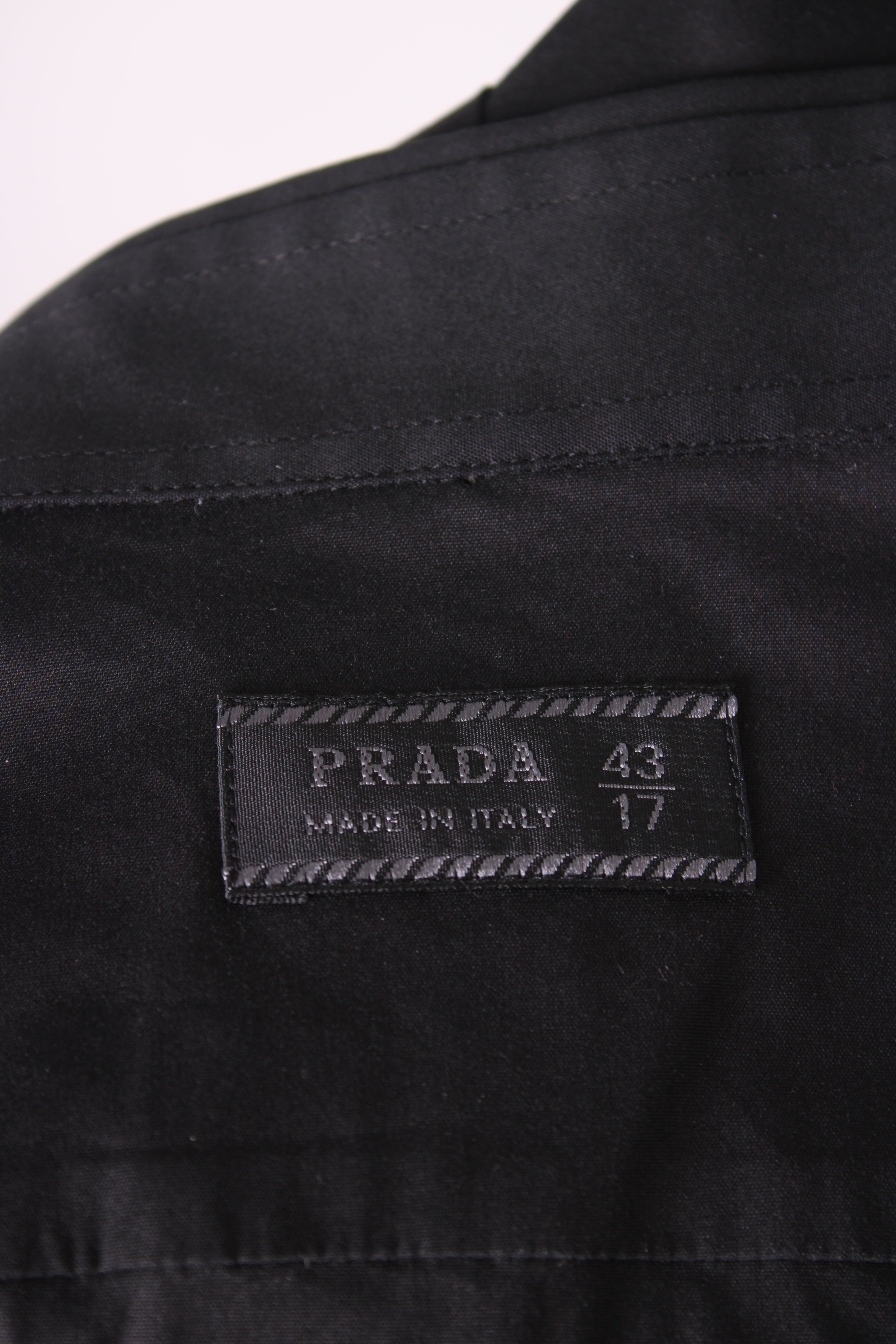 Prada Poplin Shirt Black 43