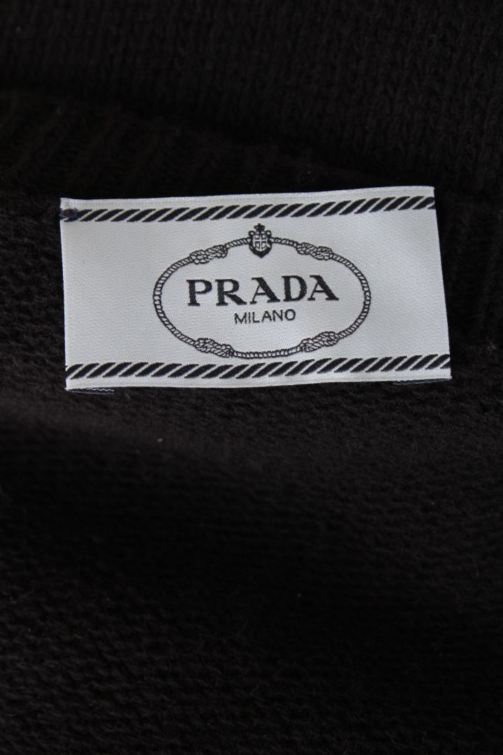Prada V Neck Jumper Black M
