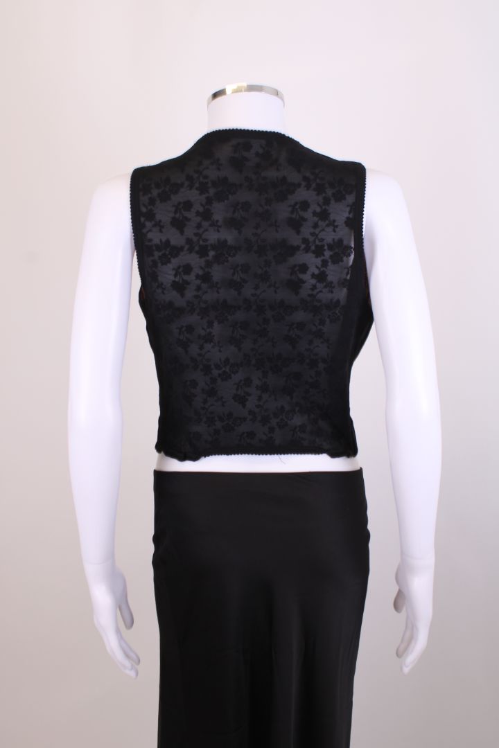 D&G Lace Back Waistcoat Black S