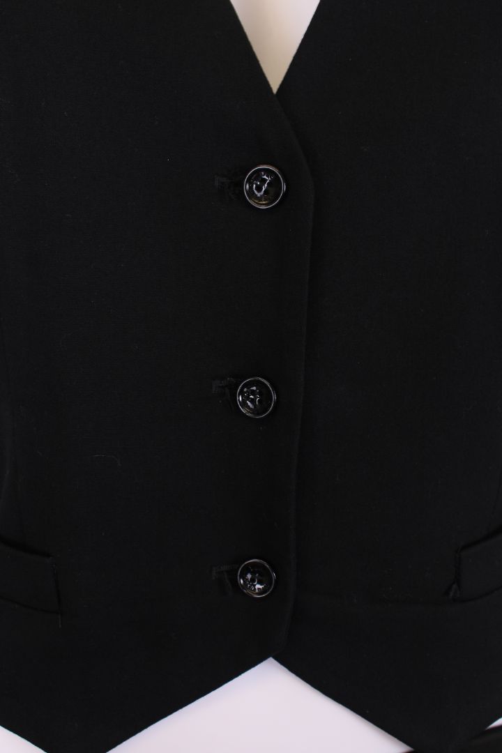 D&G Lace Back Waistcoat Black S