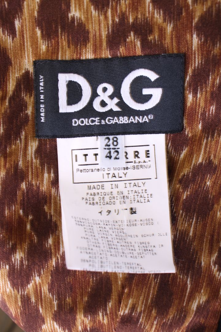 D&G Lace Back Waistcoat Black S