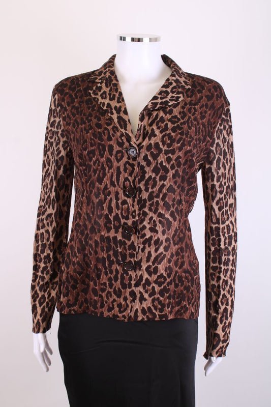 Dolce & Gabbana L/S Shirt Jacket Leopard Print M