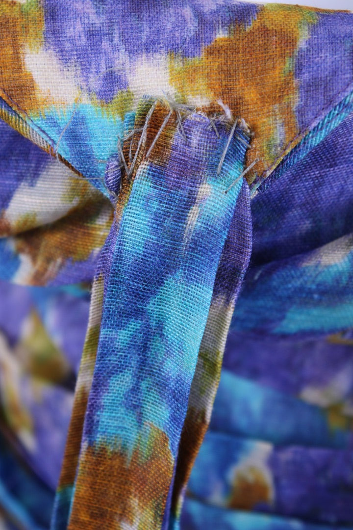 Zimmermann Floral Print Playsuit Blue/ Mustard S