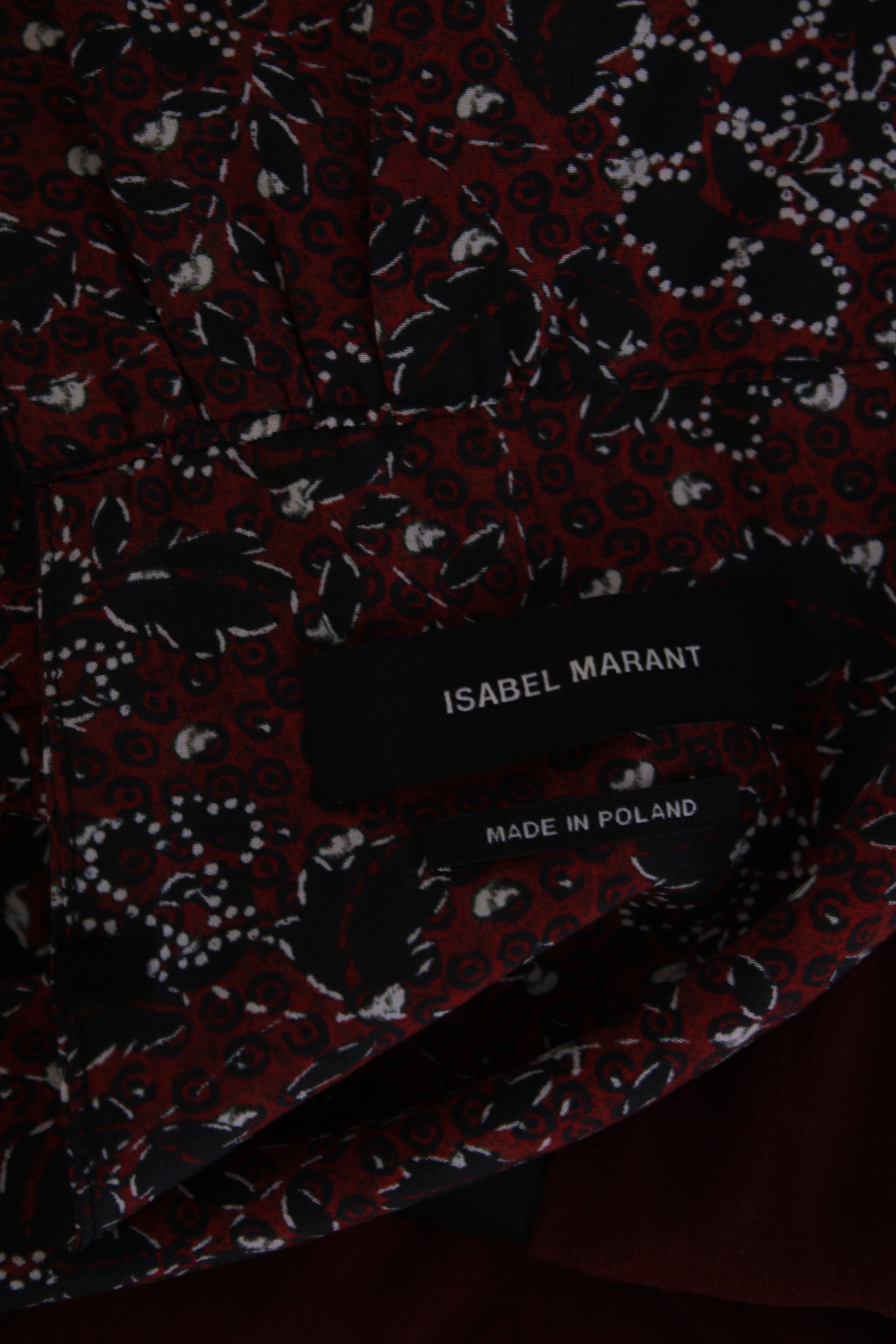 Isabel Marant Printed Mini Tea Dress Red S