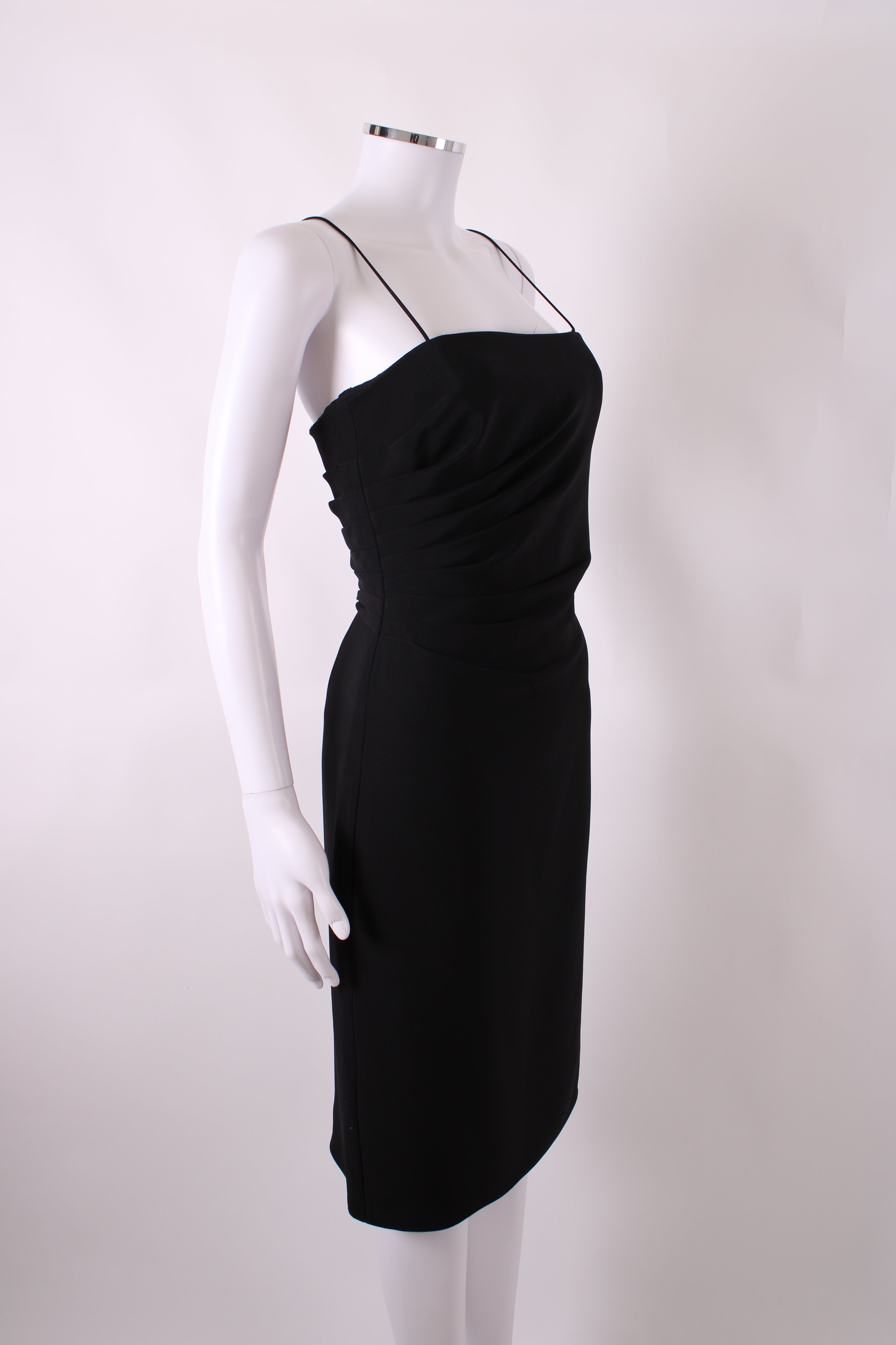 Armani Collezioni Gathered Mini Dress Black 42