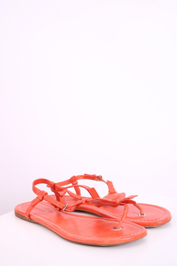Moncler Leather sandal Orange 39