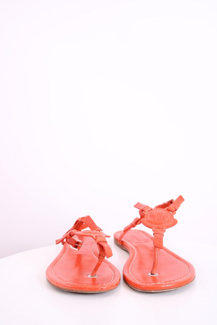 Moncler Leather sandal Orange 39