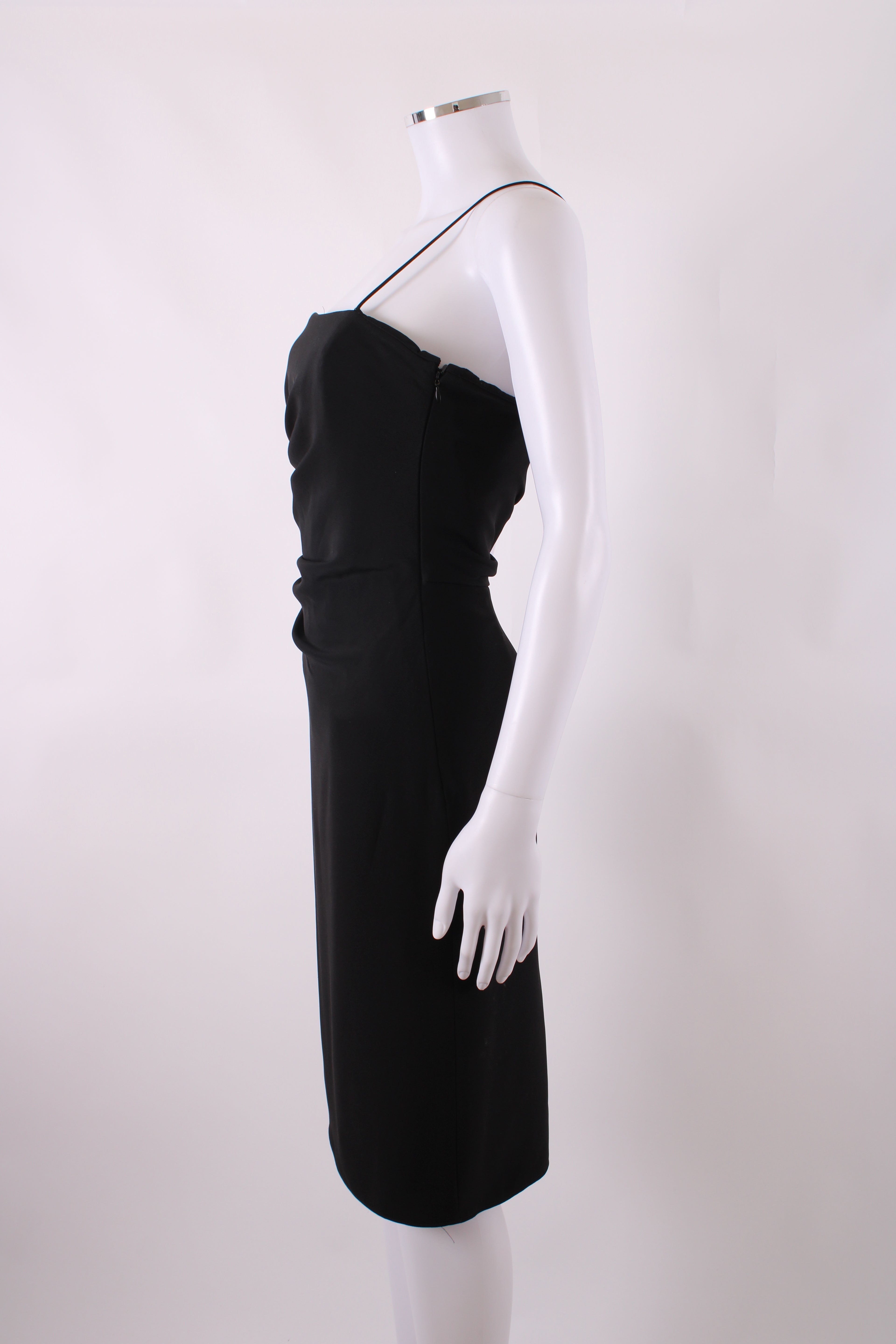 Armani Collezioni Gathered Mini Dress Black 42