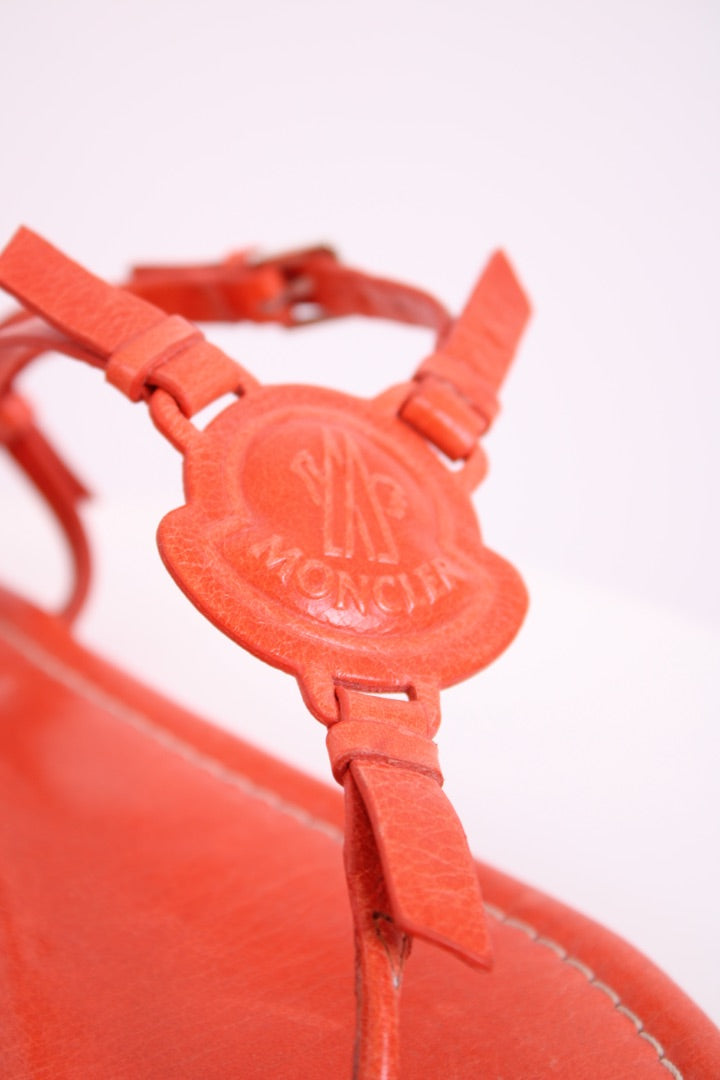 Moncler Leather sandal Orange 39