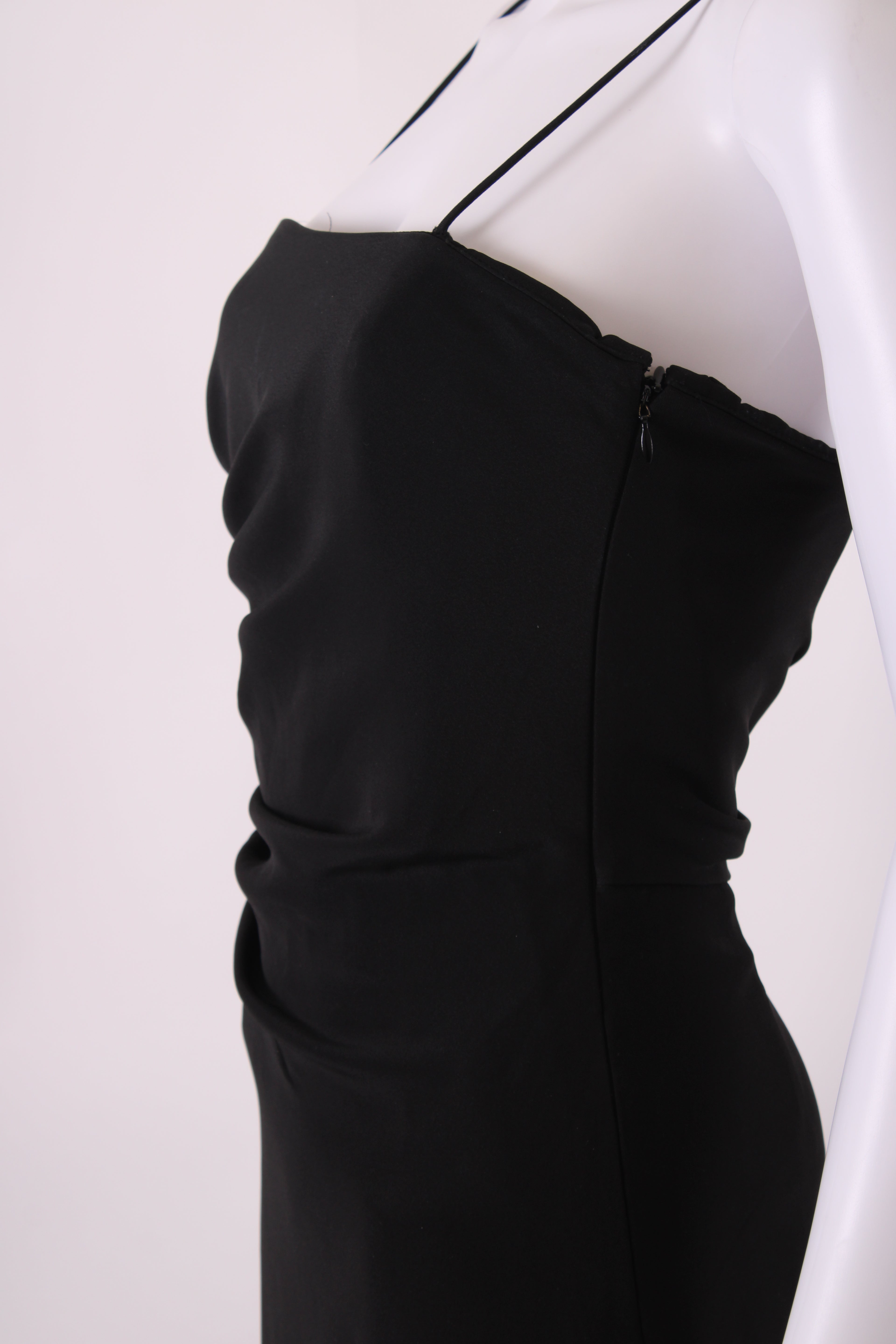 Armani Collezioni Gathered Mini Dress Black 42