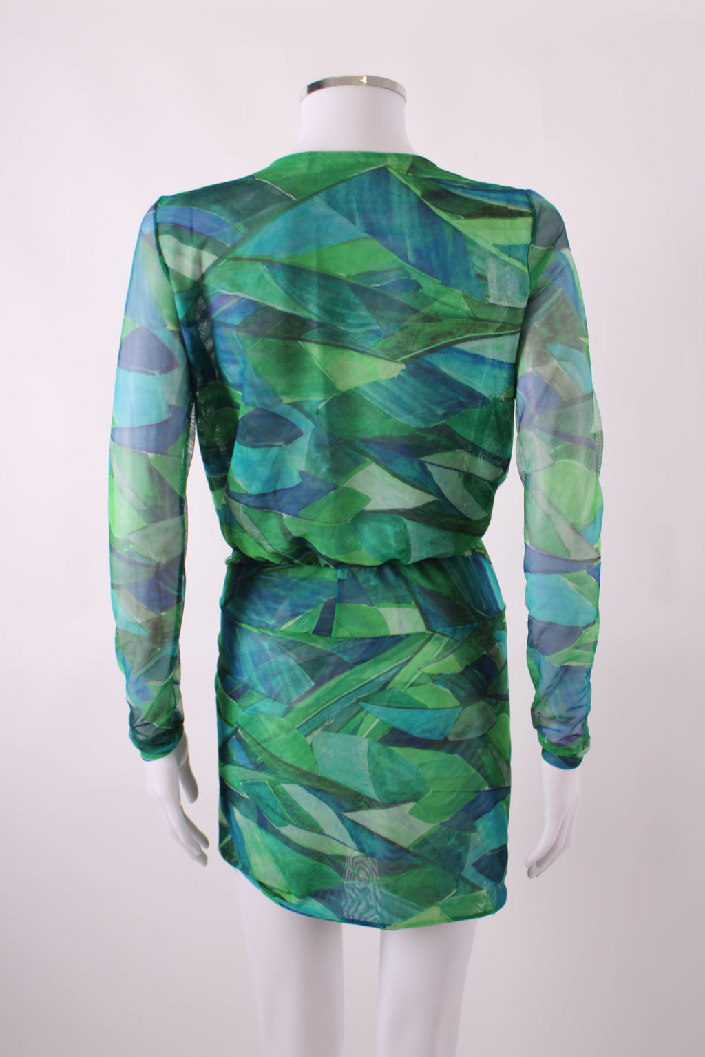 Vix Paula Hermanny Beach Cover Up Dress Green/Blue S