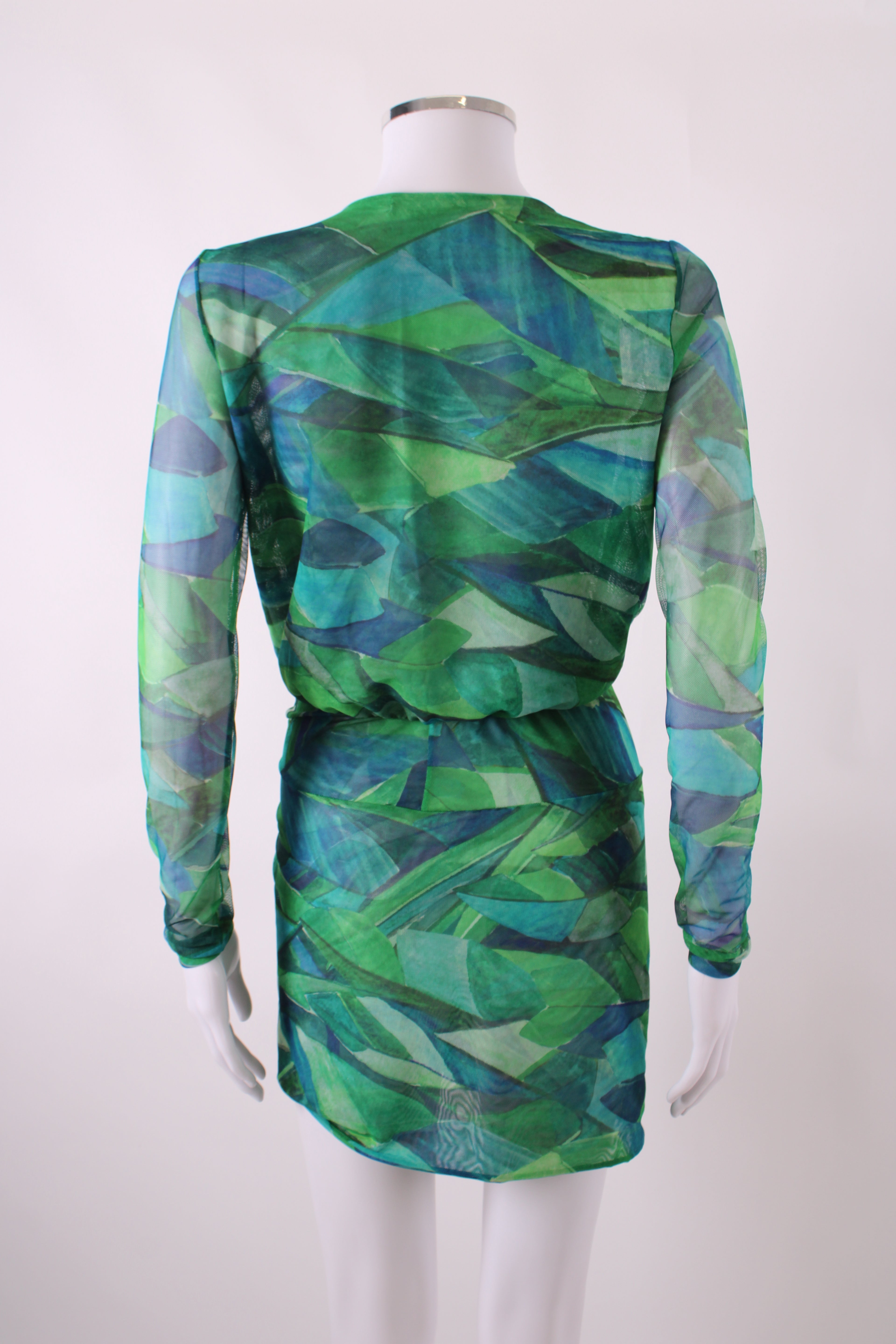 Vix Paula Hermanny Beach Cover Up Dress Green/Blue S