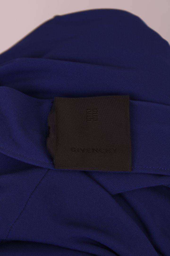 Givenchy Asymmetric Draped Dress Blue 10