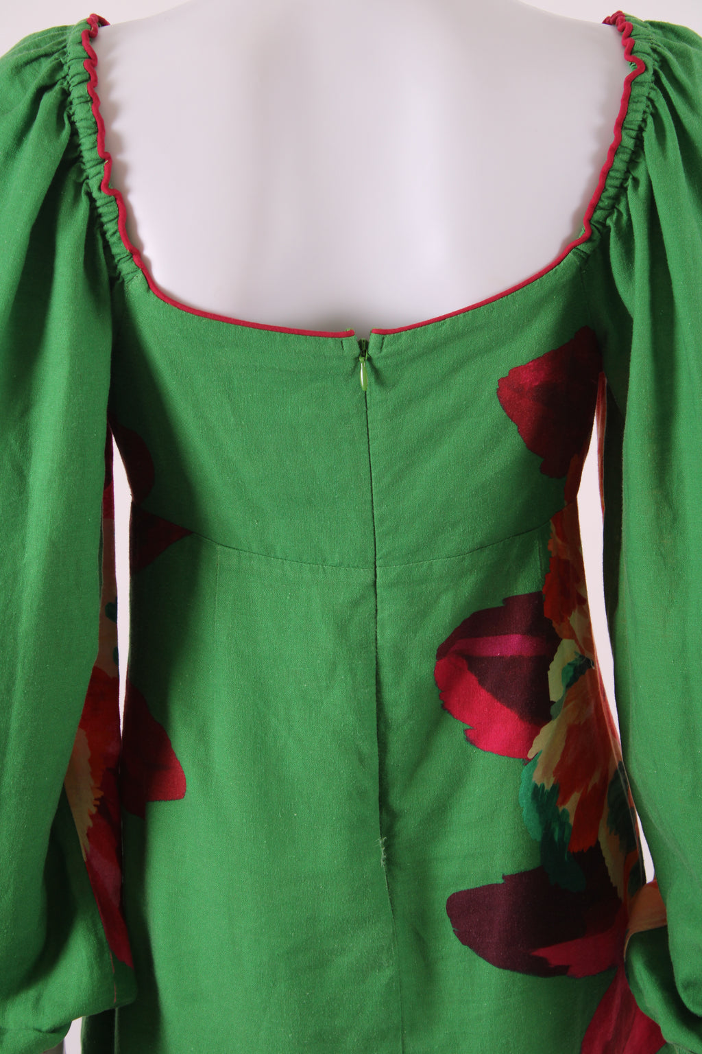 Farm Rio Long Sleeve Mini Dress Green S