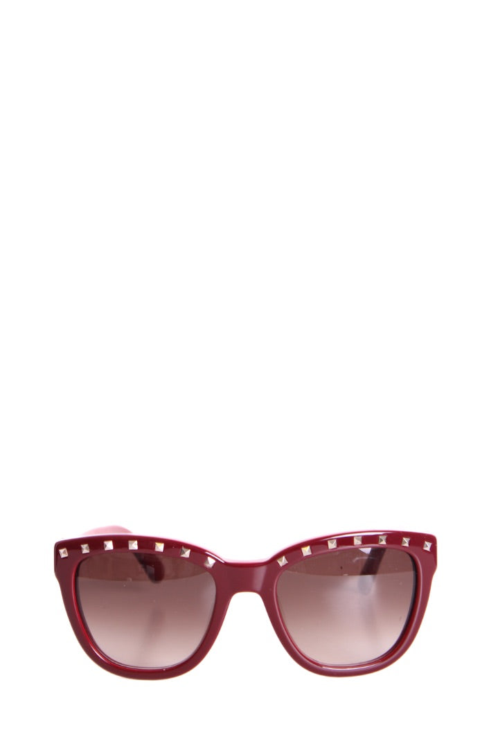 Valentino Rockstud Sunglasses Red