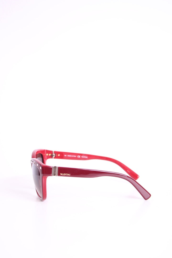 Valentino Rockstud Sunglasses Red