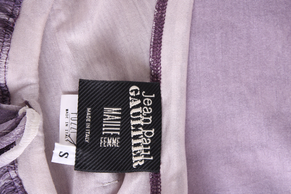 Jean Paul Gaultier Maille Femme S/S Floaty Print Blouse White/ Lilac S