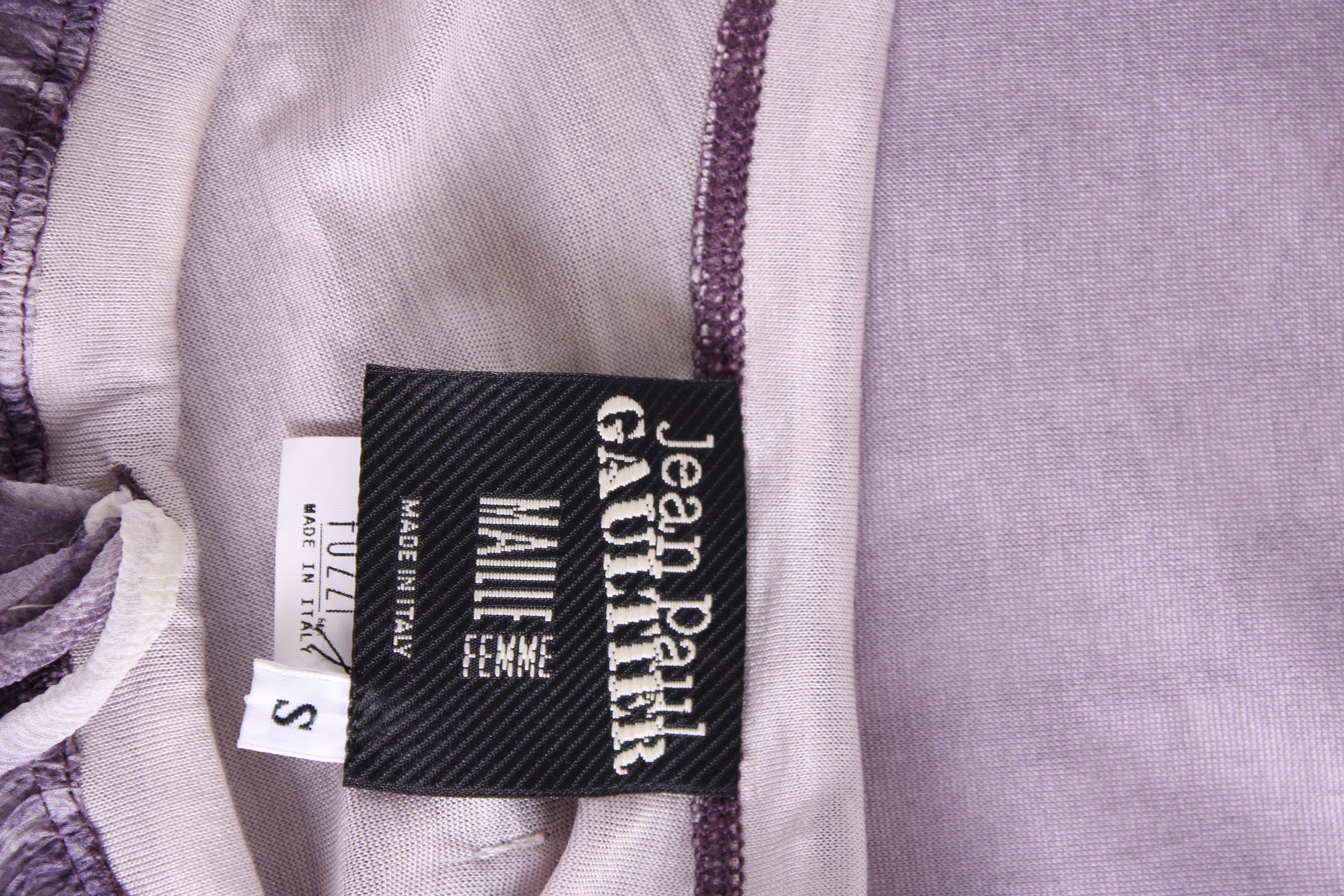 Jean Paul Gaultier Maille Femme S/S Floaty Print Blouse White/ Lilac S