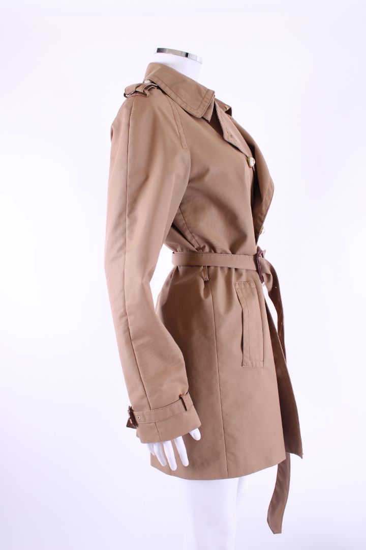 Gucci Pearl Button Trench Beige L