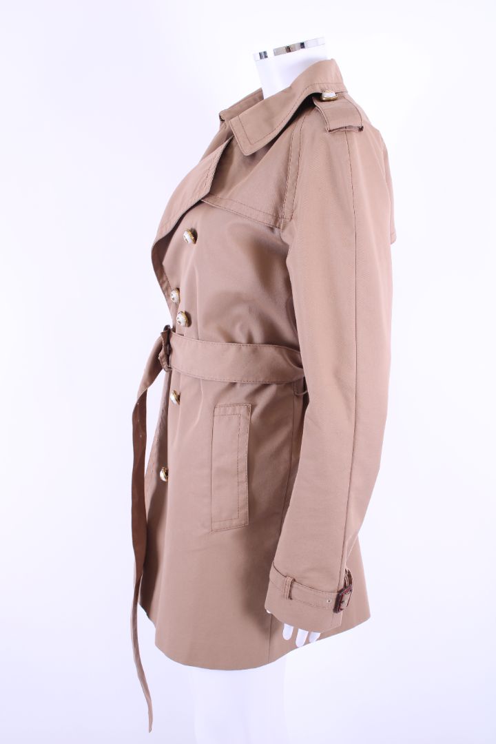 Gucci Pearl Button Trench Beige L