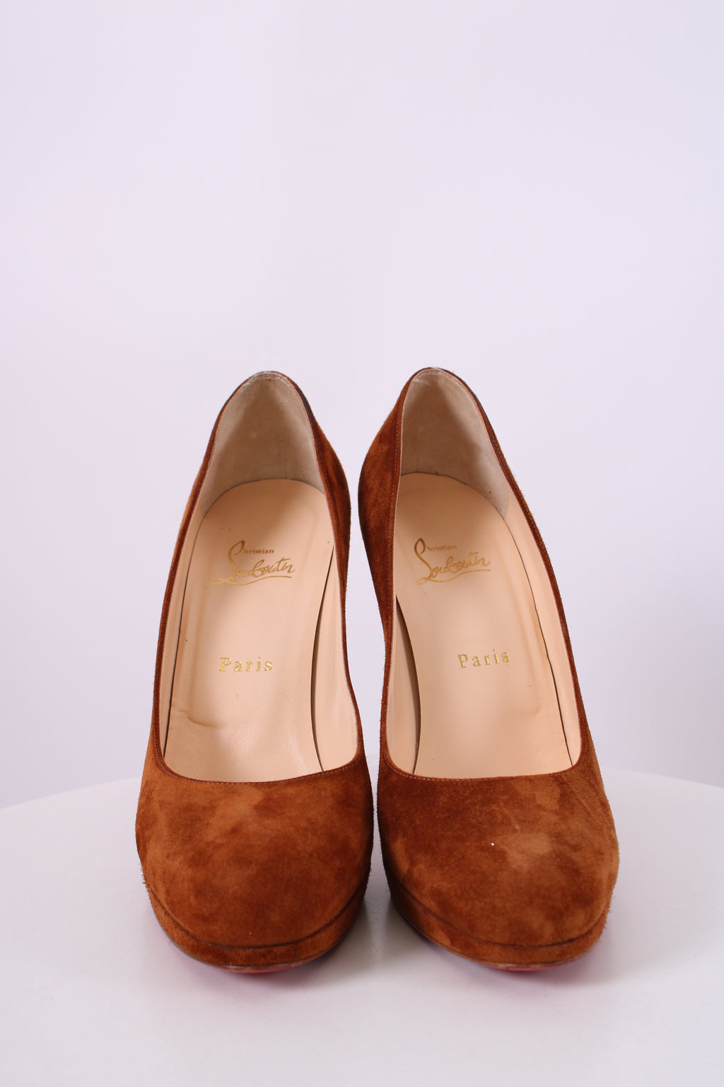 Christian Louboutin Suede Heels Brown 39.5