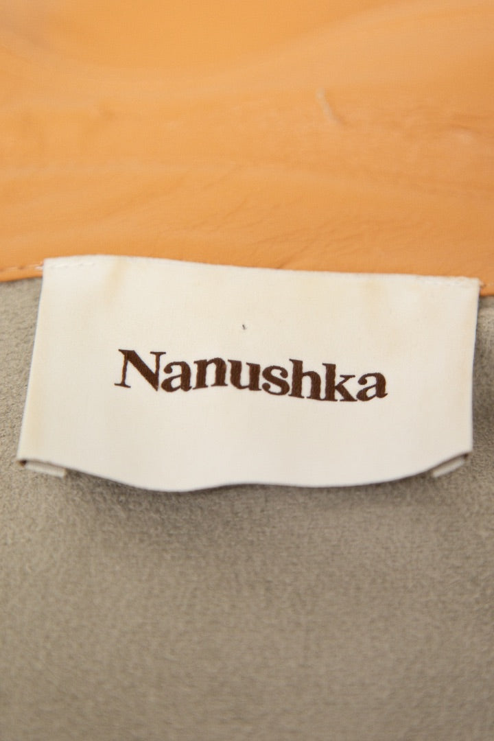 Nanushka L/S Faux Leather Jumpsuit Tan XS