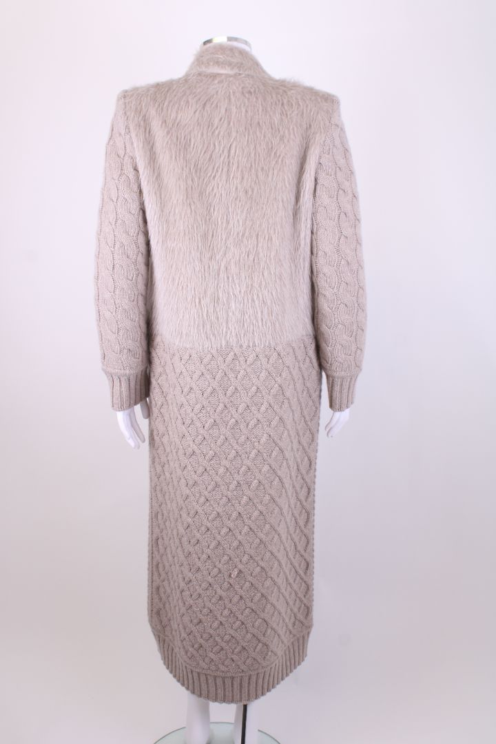 Max Mara Knitted Coat Grey M