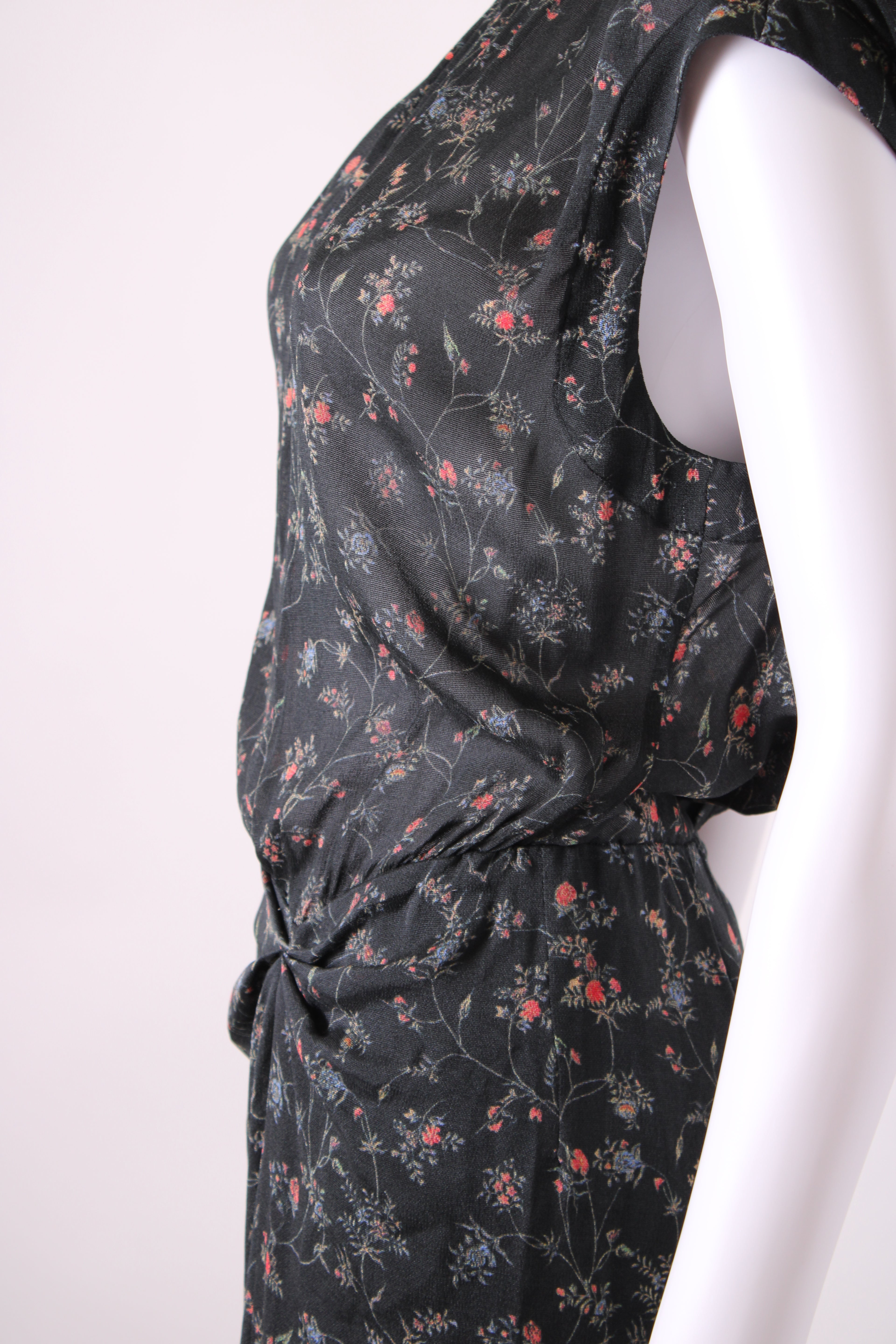 Isabel Marant S/S Floral Print Dress Black/ Red 10