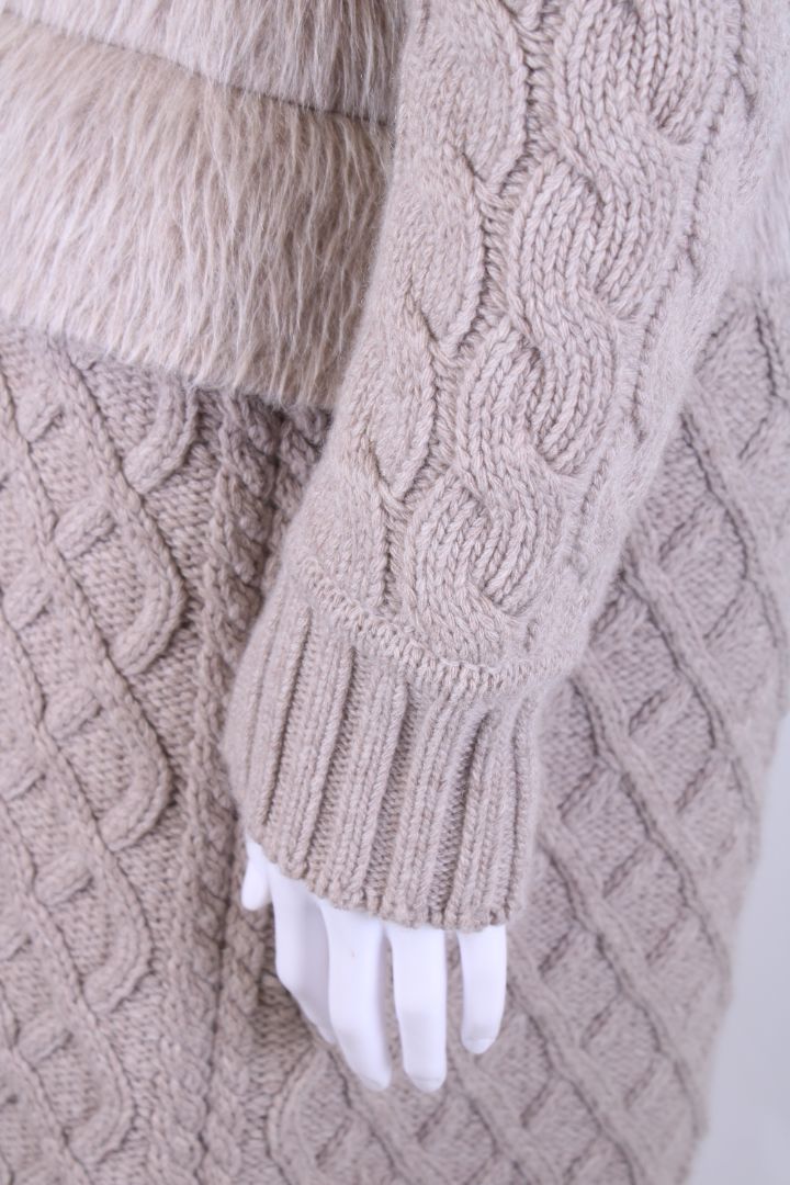 Max Mara Knitted Coat Grey M