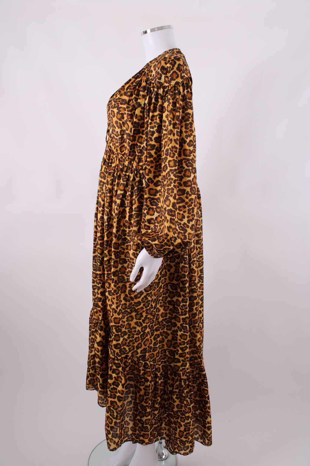 Zimmermann Amelia Draw Long Dress Leopard 2